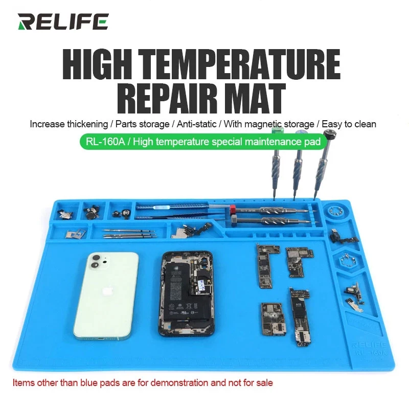 RELIFE RL-160A tappetino di saldatura per riparazione PCB del telefono con isolamento termico in Silicone per strumento di piattaforma di manutenzione della stazione di riparazione