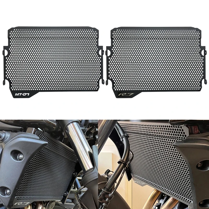 For Yamaha YZF R7 MT-07 FZ-07 MT07 FZ 07 YZFR7 2014-2023 FZ07 MT07 R7 Motorcycle Radiator Grille Guard Cover Fuel Tank Protector