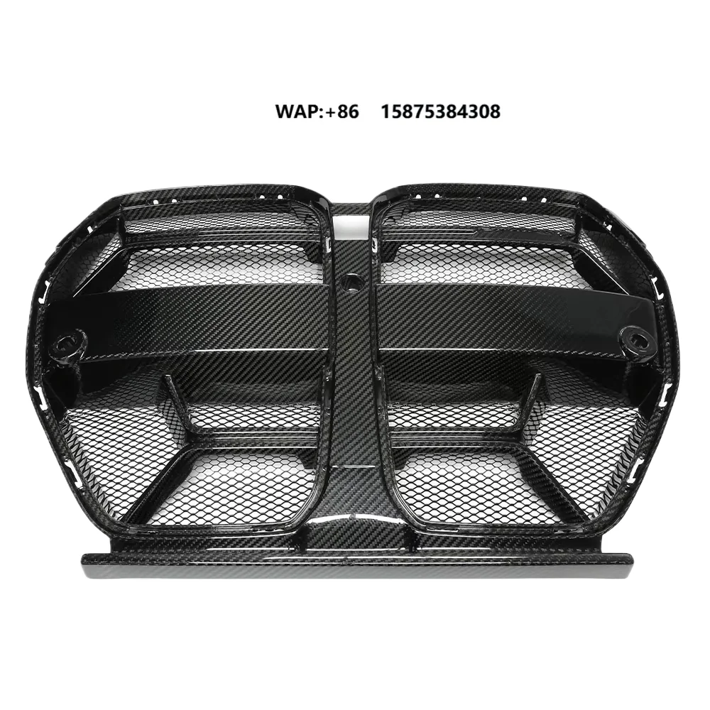 

G83 CSL Dry Carbon Fiber Front Grille With Mesh for M3 G80 G82 M4 NO ACC Bumper Kidney Automotive