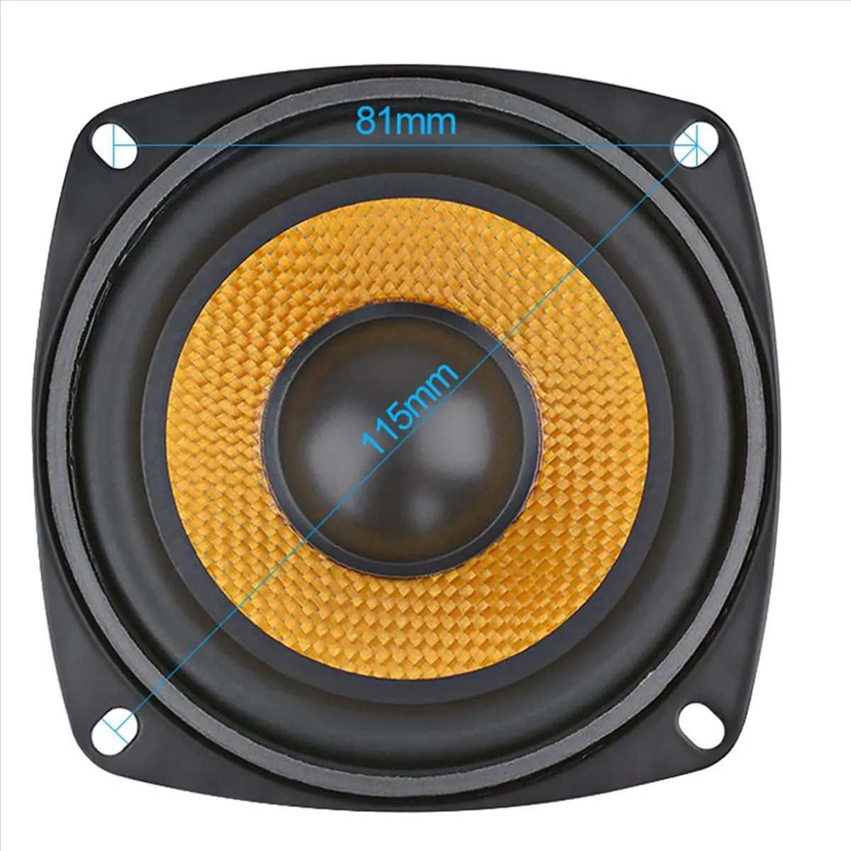 AABFK 4 Stück 4 Zoll Audio Tragbarer Lautsprecher 4 Ohm 15 W Basslautsprecher DIY Professionelle Multimedia-Subwoofer-Lautsprecher für Soundsystem