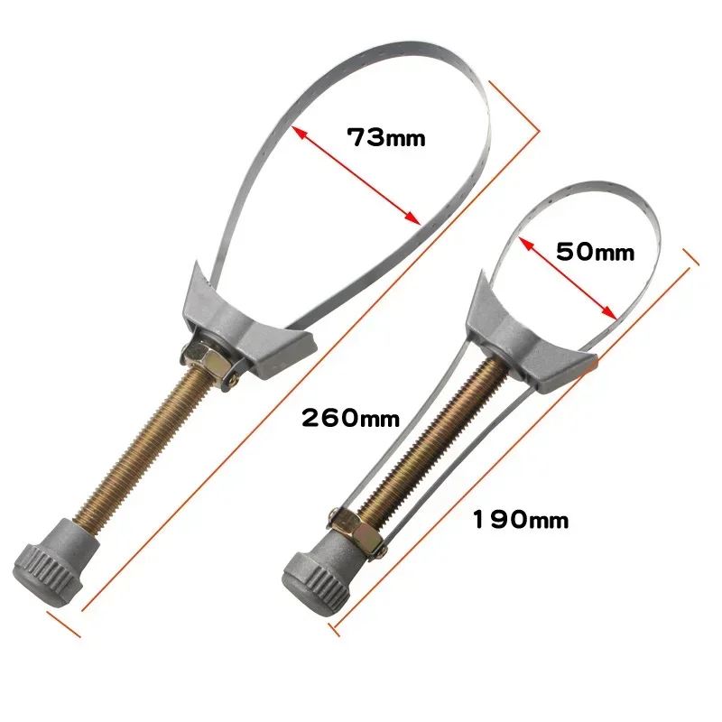 Llave inglesa para filtro de aceite de coche y motocicleta, máquina de extracción de filtro, herramienta de extracción de compartimento de aceite con correa de acero tipo Yuanbao