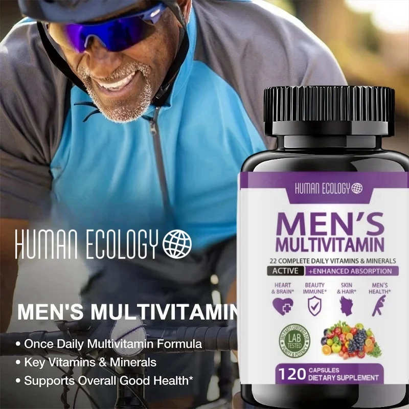 GOUING-Les capsules de distorsion multivittisante humaine pour hommes soutiennent la fonction musculaire saine, l'énergie Linge et la santé immunitaire, 03