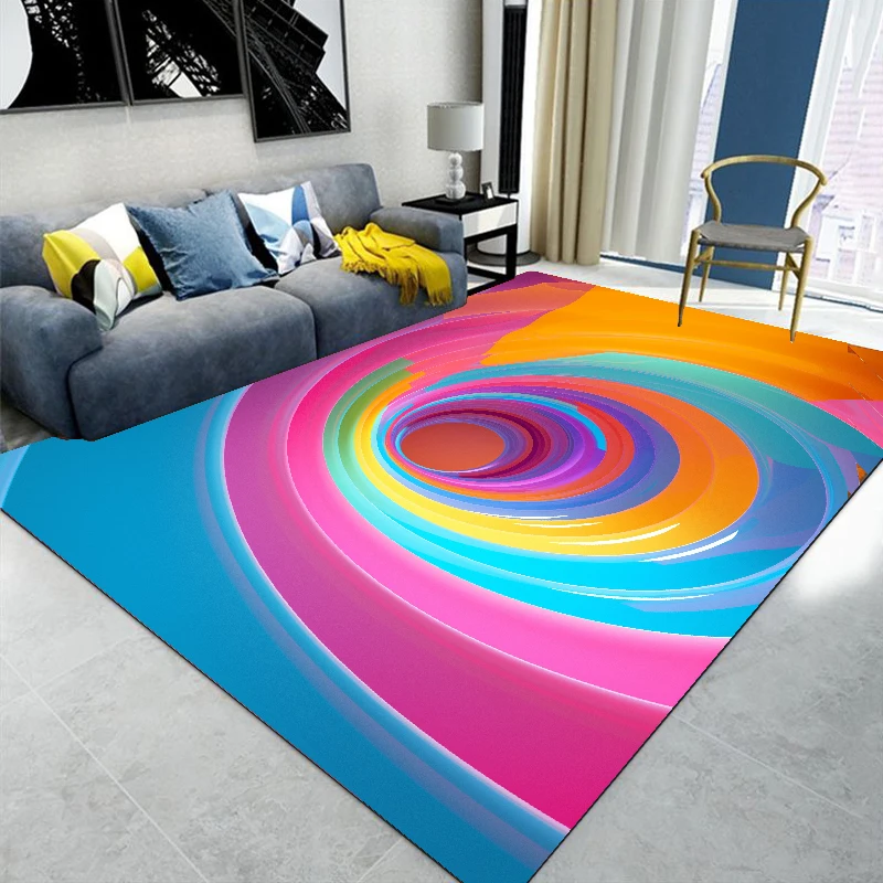 

Abstract Geometric Carpets for Living Room Home Decoration Color Non-slip Large Room Rug Soft Washable Coffee Tables Mat Bedside