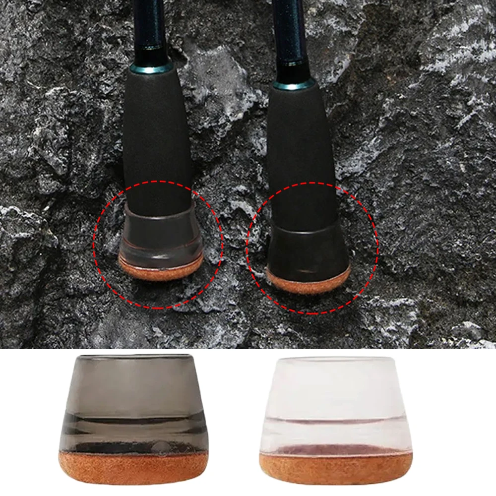 

1pc Fishing Rods Bottom Protective Transparent/Gray Cap TPR Handle Tail Plug Replaceable Cover Sea Fish Tackle Tool Accessories