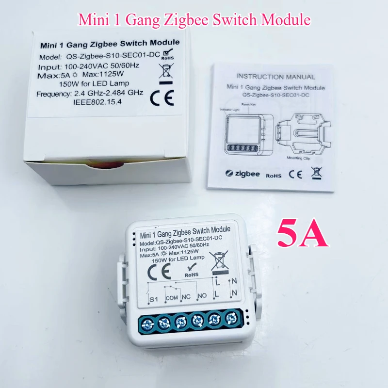 2025 جديد زيجبي/واي فاي مفتاح الاتصال الجاف NO NC مفتاح ثابت قاطع الاتصال AC220/DC12-24 المدخلات