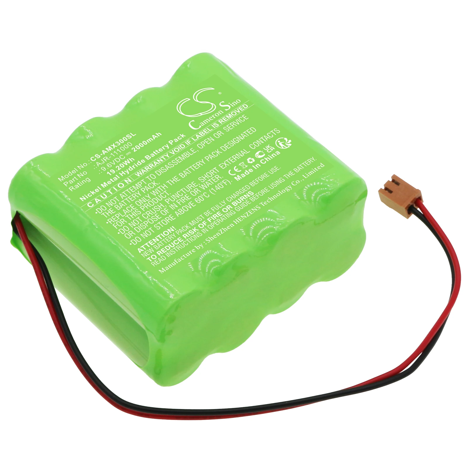 Cameron Sino 2000mAh Battery For Amano AJR-111000 PIX3000xN  TS-3000i Web TimeSync  Pix-3000x  PIX3000x