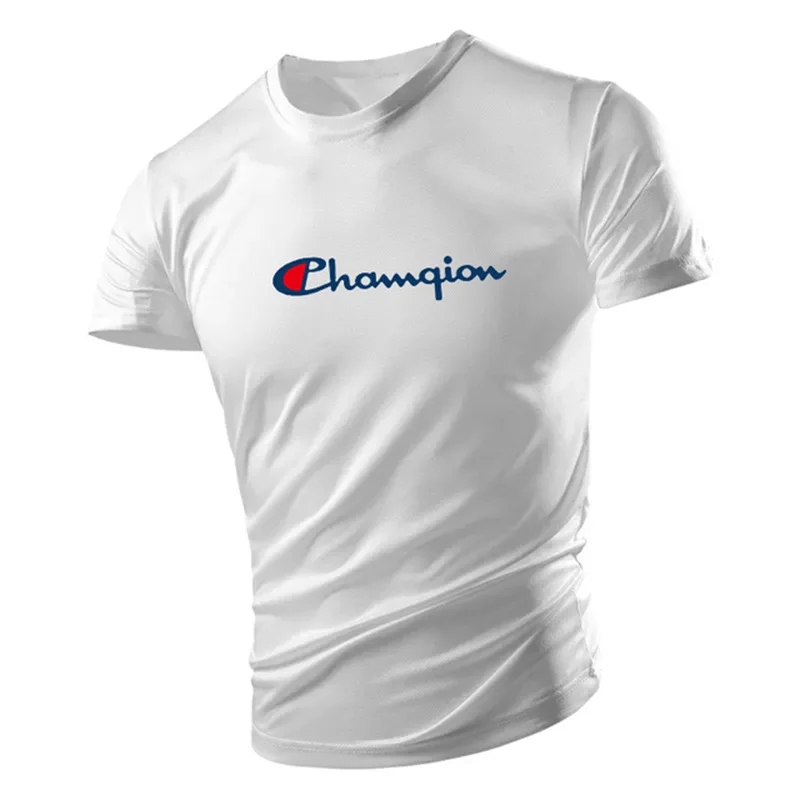 Summer Outdoor Fitness Sports Men's T Shirt Casual O-neck Short Sleeve Tops Fashion Hot Sale Sportswear Loose Breathable T-Shirt - Detail 1