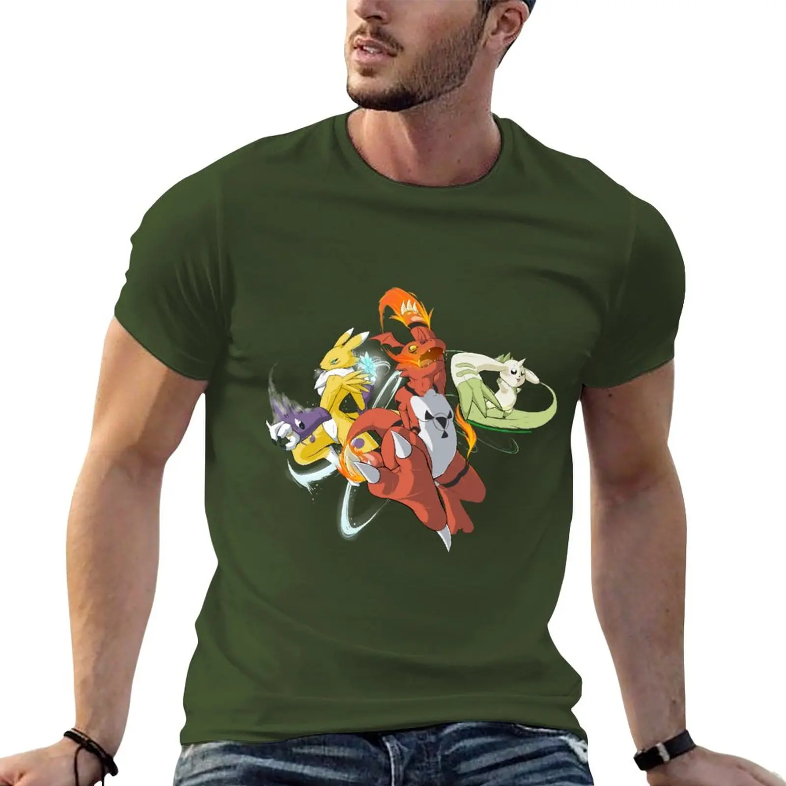 New Tamers T-Shirt hippie clothes Anime t-shirt Short sleeve tee vintage t shirt mens tall t shirts