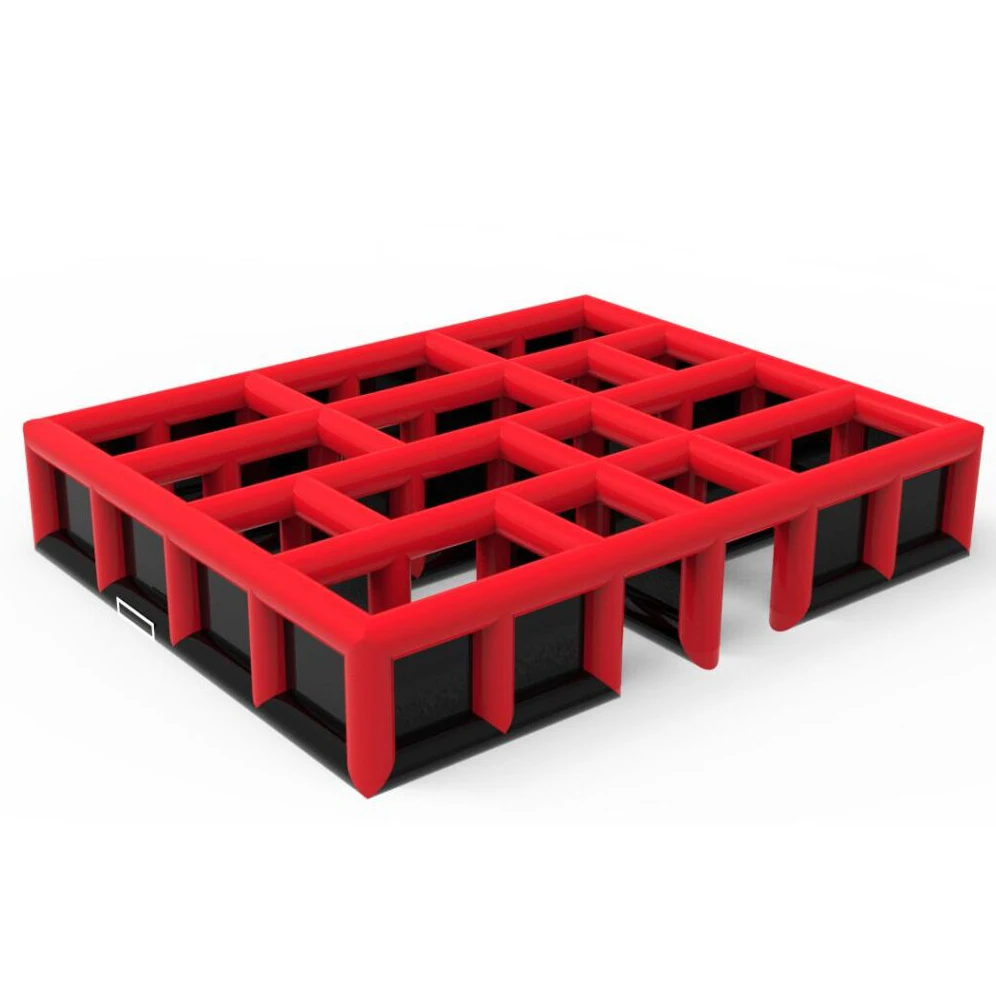 Inflatable Maze Inflatable Amusement Equipment 7.2x3.6m giant black labyrinth fast air shipping to door