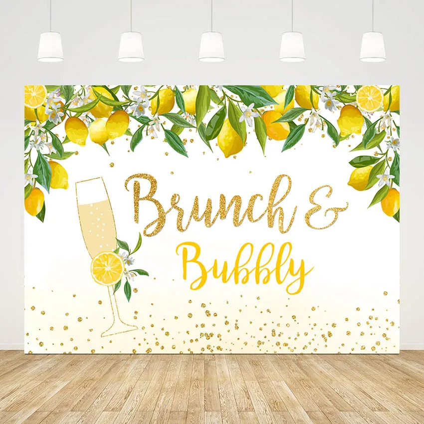 الليمون حفلة الخطوبة خلفية لاستحمام الزفاف وجدت لها الضغط الرئيسي الزفاف ديكور التصوير خلفية صور استوديو