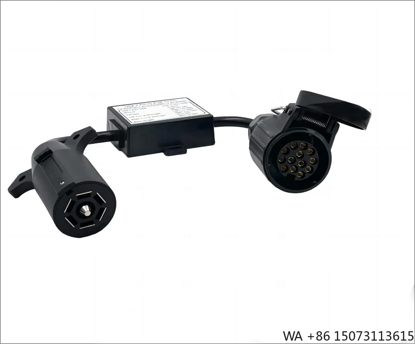 US 7-Way to EU 13-Pin Trailer Adapter Light Converter 7-Pin to 13-Pin Connector