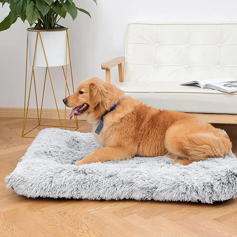 Removable Plush Super Soft Dog Cat Pet Bed Mat Medium Large Calming Cushion Cleaning Puppy