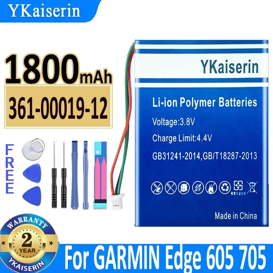 YKaiserin Battery For GARMIN Edge 820 520 200 205 520 plus 500 520 1000 G8 800 810 361-00035-00 361-00035-07 510 510J 605 705