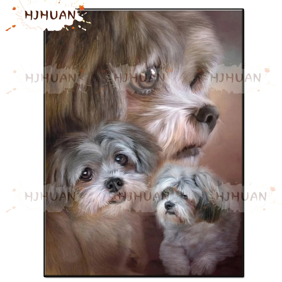 

5D Animal art, maltese dog Diamond Painting Cross Stitch Mosaic Diamond Embroidery Full Square Picture Of Rhinestone Home Decor