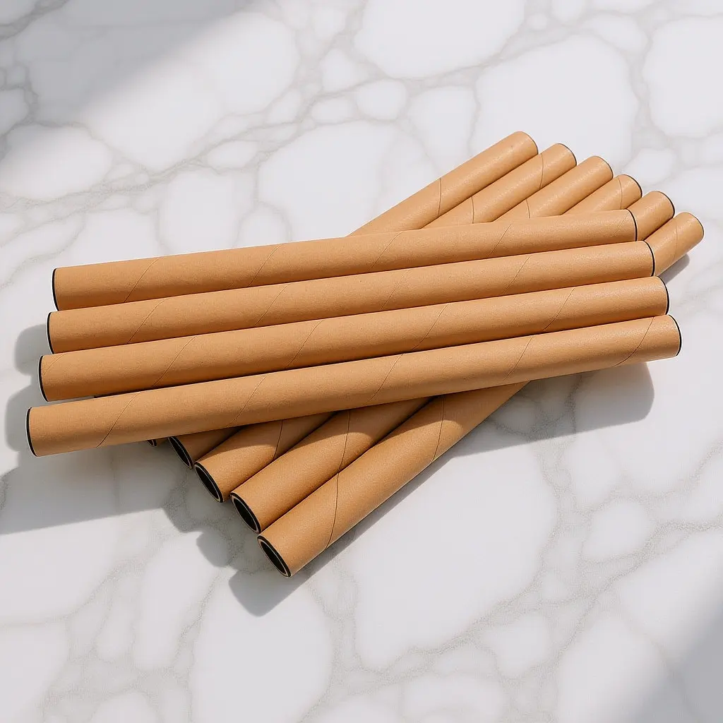 

10 шт. прочных тубусов из крафт-бумаги с ABS-вставкой для хранения плакатов, художественных работ, портативных рисунков, для доставки