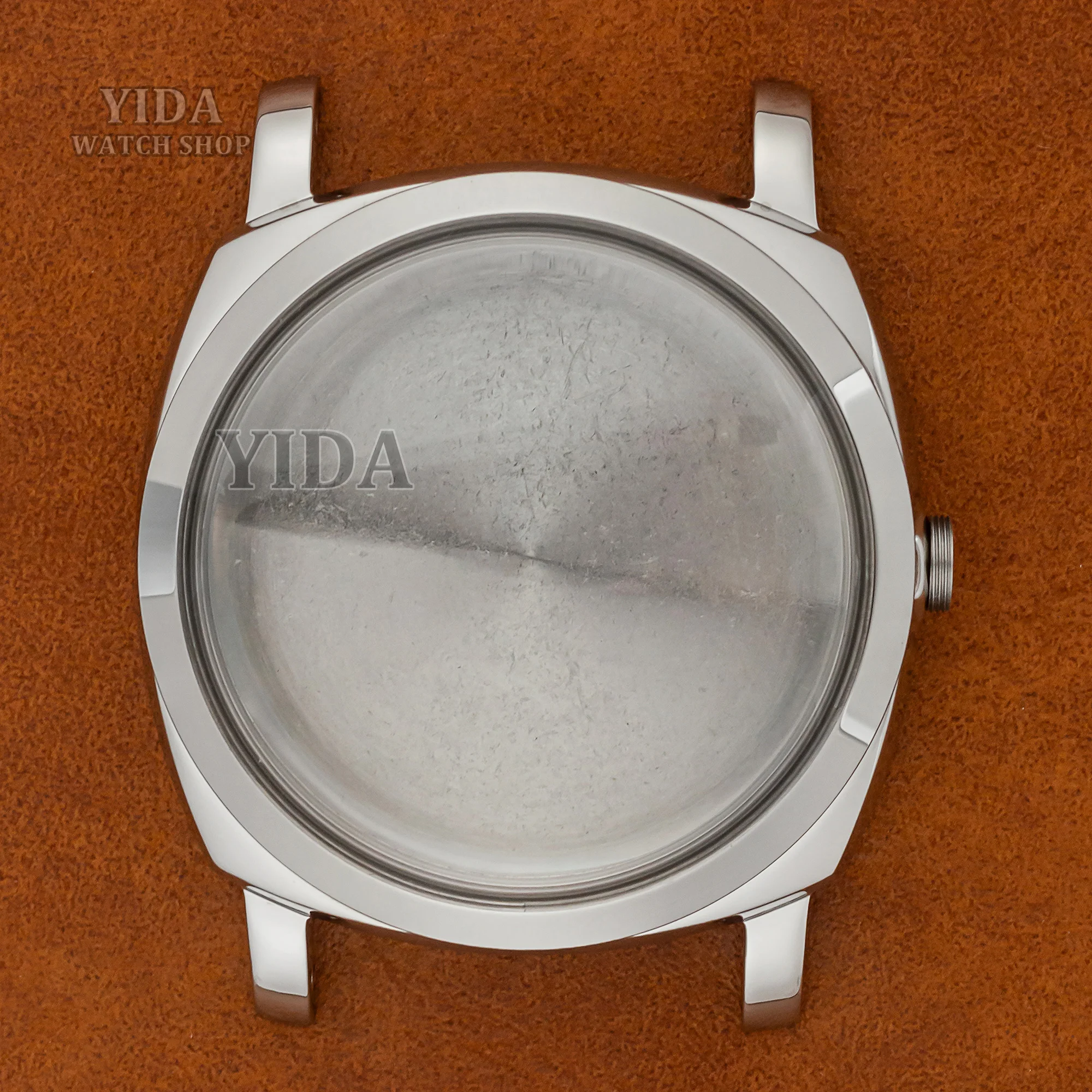 PAM 6154 47MM Stainless Steel Watch Case Sapphire Glass Solid Back For ETA6497/6498 ST3600 ST3620 Series Movement Modified Parts