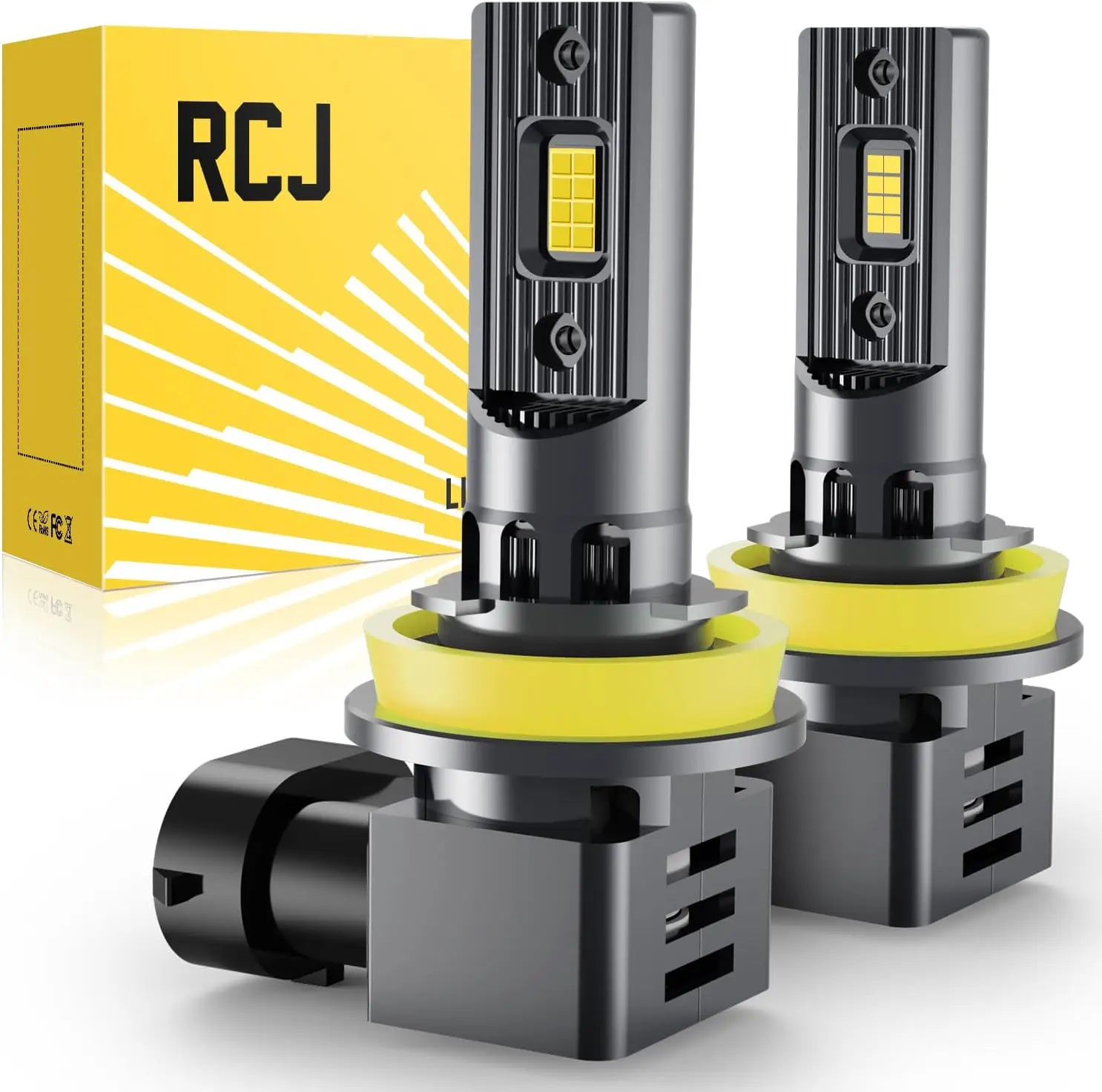 

Светодиодная лампа H11, 100 Вт, 30000 лм, холодные белые противотуманные фары, Plug and Play, упаковка из 2 шт.