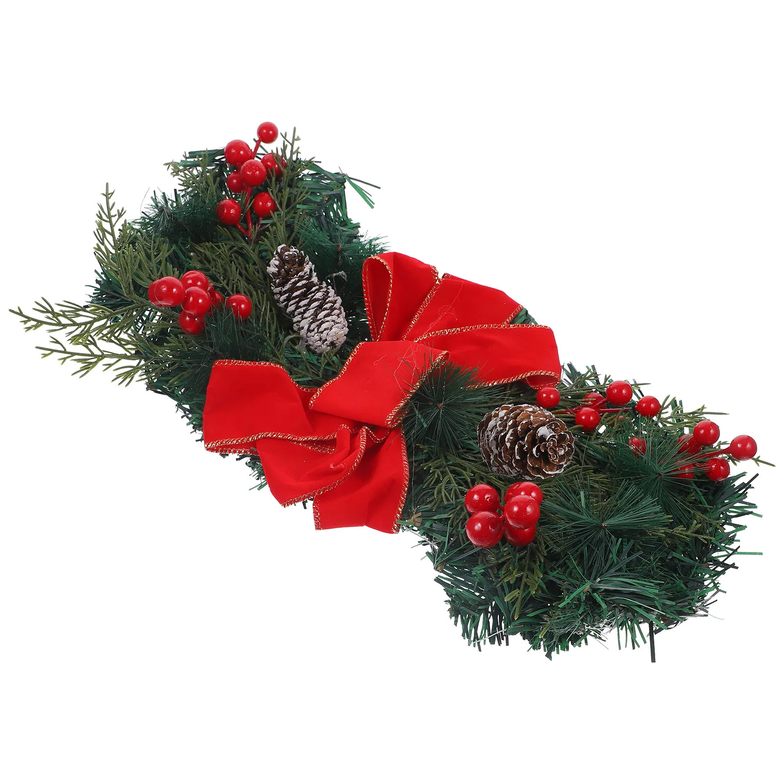 

1pc Stair Wreath Christmas Glowing Decoration Reusable Luminous Wreath Xmas Ornament Festive Home Party Use