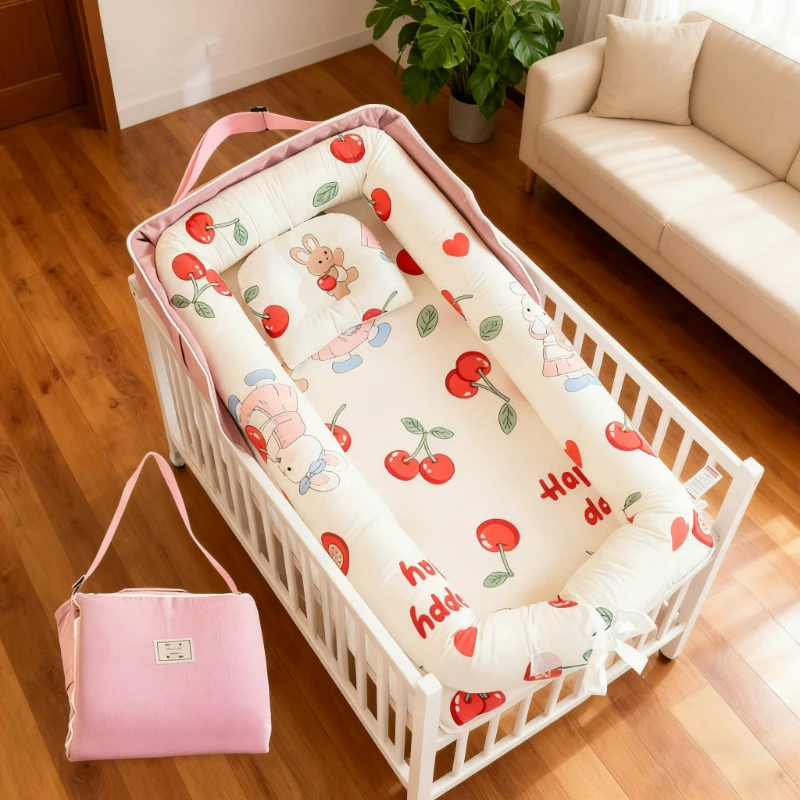 

2026 New Portable Baby Cribs with Storage Bag Indoor Outdoor Foldable Baby Beds Crib Lightweight Baby Bassinet