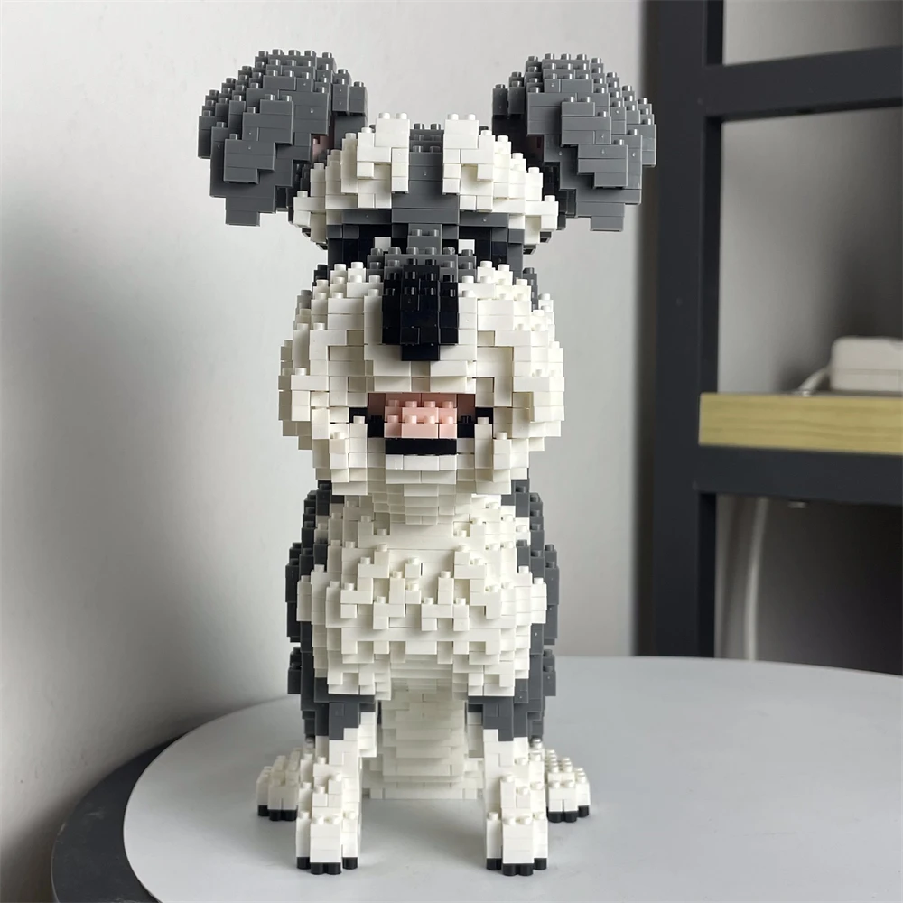 Knew Built Schnauzer Dog Model Micro Mini Building Blocks Toy Perfect Toy for Pet Enthusiasts Lovely Display Piece Dachshund Pet