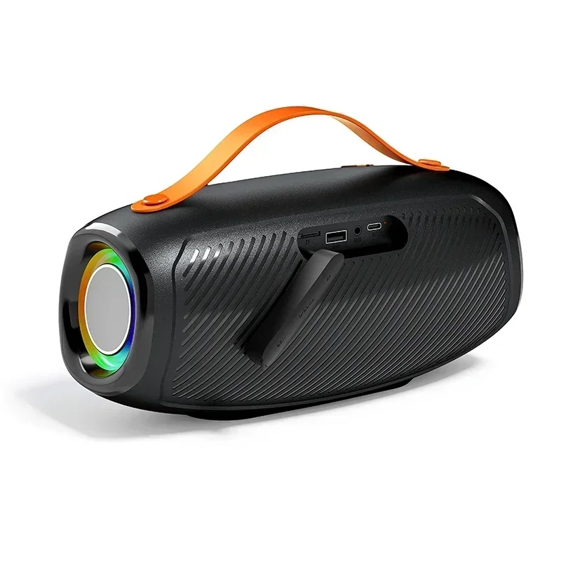 Alto-falante Bluetooth com luz RGB, estéreo portátil à prova d'água, poderoso Boombox, Rockmia, EBS-610, 20W, RGB Muisc 5.3