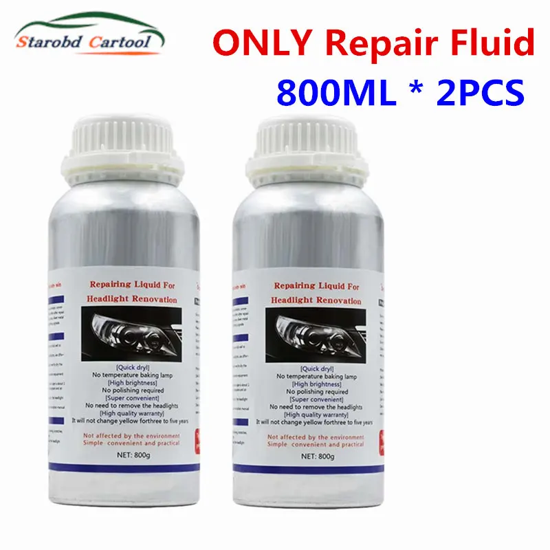 Car Headlight Polishing Liquid Polymer Car Headlamp Renovation Restoration Cleaning Agent 800ML Auto Repair Products