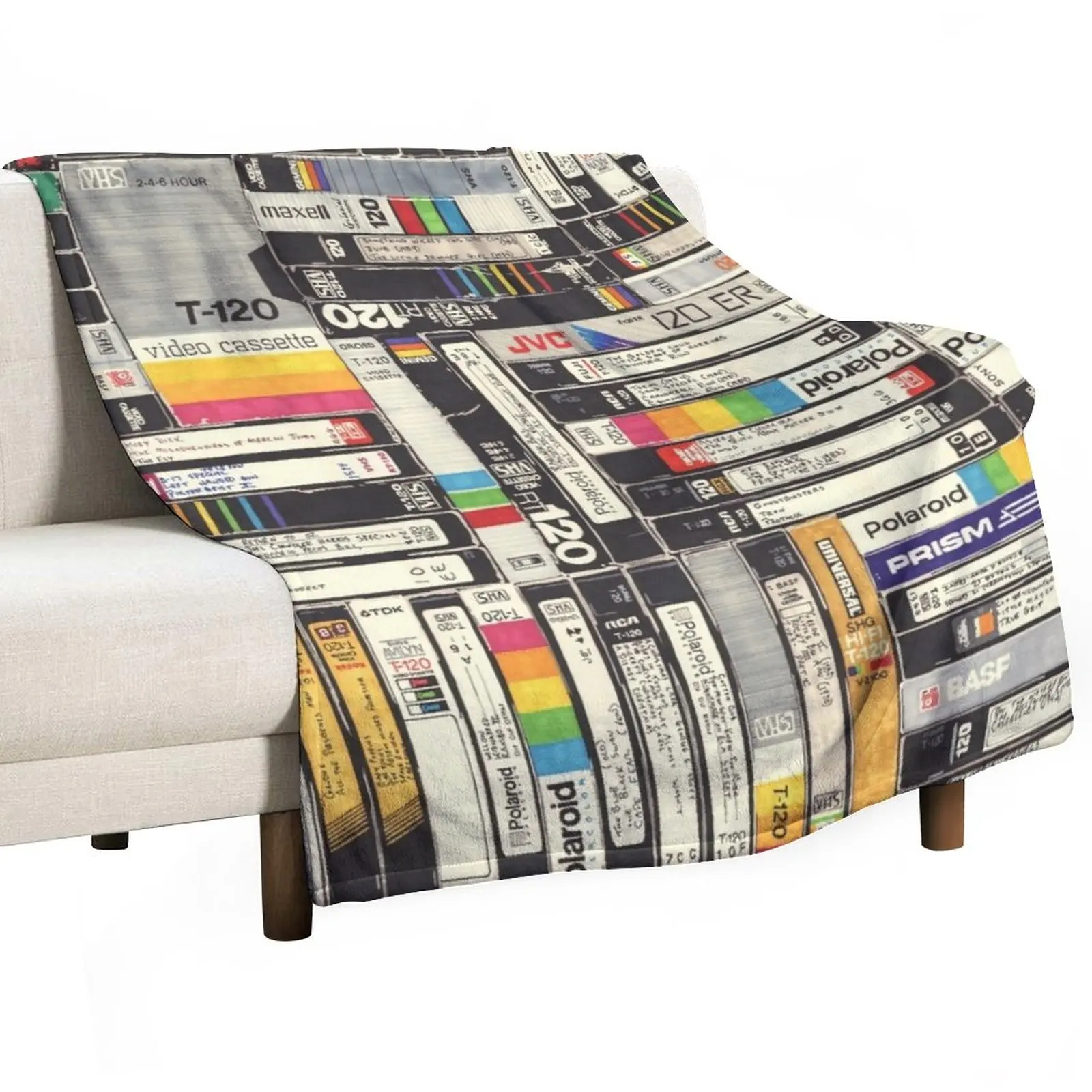 

VHS Throw Blanket Multi-Purpose Flannel Fabric