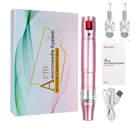 Электрическая беспроводная дермапен-ручка Dr.imp Pen с бесшумным картриджем для дермапена, насадками для микронидлинга, нано-микроиглами топ 12 микроигольная ручка - №10