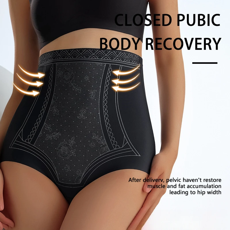 Pantalones moldeadores adelgazantes para mujer, cintura alta, seda helada, moldeador de vientre, moldeador de cuerpo de entrepierna de algodón puro líquido sin costuras