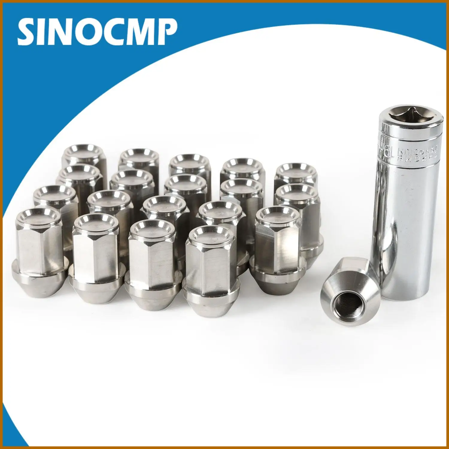 

20x 19mm Length 35mm M12*1.5 Stainless Steel Lug Nuts Wheel Nuts Hexagon Auto Replacement Part