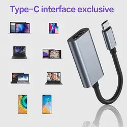 Адаптер 4K, 30 Гц, USB C на HDMI, конвертер Thunderbolt 3 в HDMI для MHL, Android, телефона, планшета, черного цвета, телефонного на ТВ, кабель для Macbook