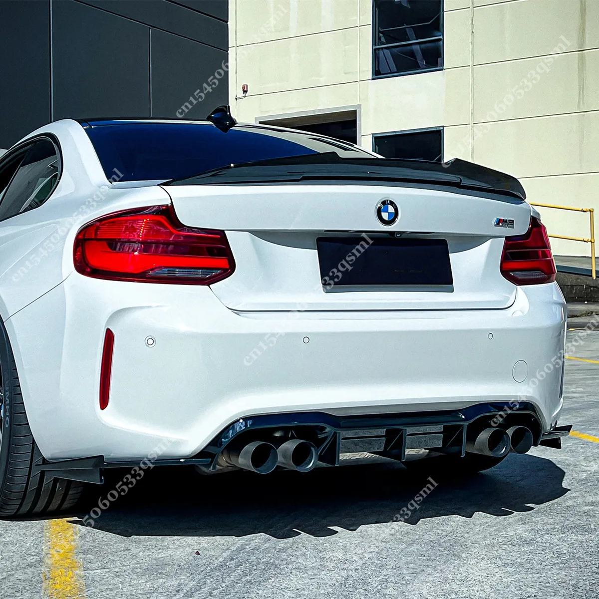 MTC Style Rear Bumper Lip for BMW M2 F87 M2C 2016-2020 Diffuser Spoiler Side Splitters Apron Flaps Rear Diffuser Guard Bodykits