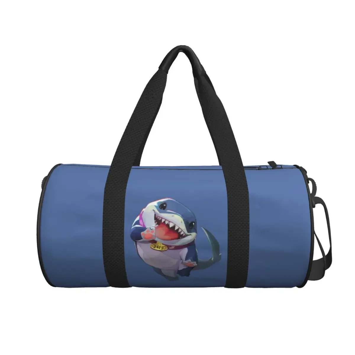 

Jeff The Land Shark Large Duffle Gym Bag Waterproof Duffle Travel Bags Handbags Fitness bag