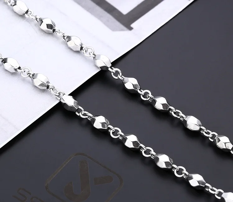 Wholesale S925 sterling silver necklace for men and women, crown cross, skull, coarse Korean version, niche punk jewelry