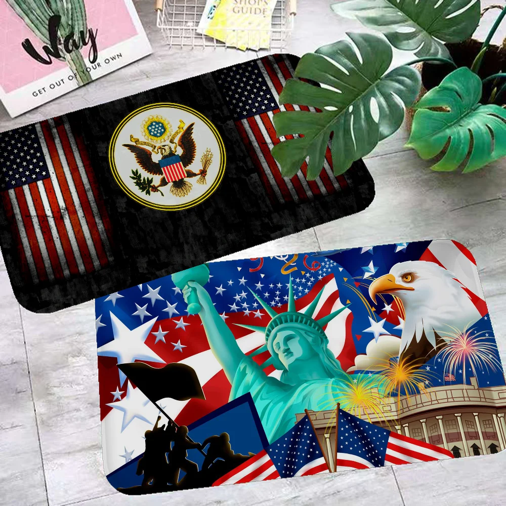 

United States Flag Door Mat Washable Non-Slip Living Room Sofa Chairs Area Mat Kitchen Doormat Area Rug