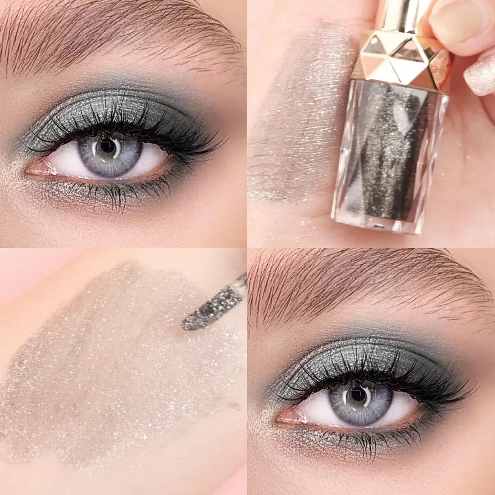 Mini Fijne Borstel Eyeliner Pen Huid Pigment Glitter Vloeibare Oogschaduw Lichaamsjuwelen Metallic Diamant Oogschaduw Gezicht Glinsterende Gel