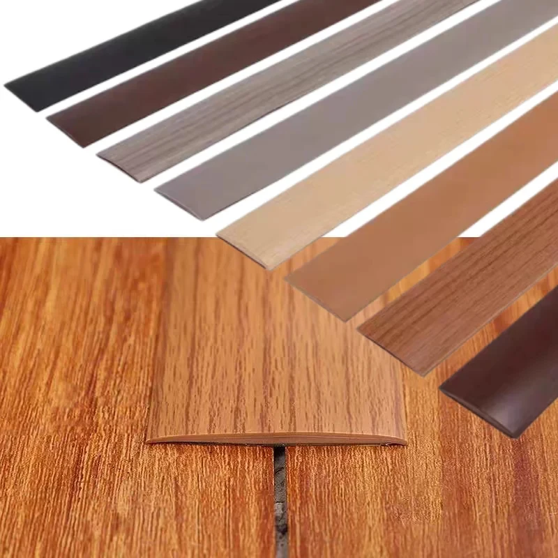 1 Roll 1m/3m PVC Wood Grain Floor Transition Strip, Self-adhesive Edge Decorative Strip, Modern Floor Threshold Divide