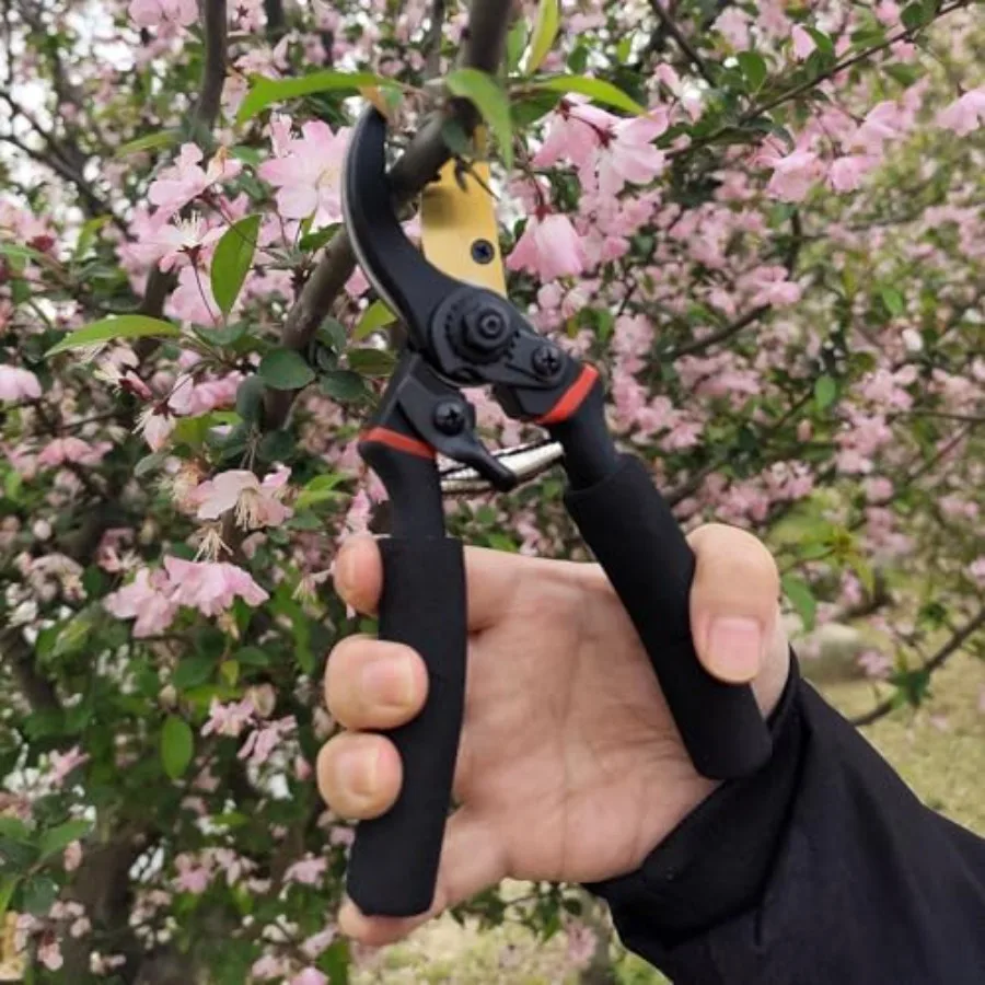 2パック剪定ばさみ 庭用剪定ばさみ 屋内および屋外の園芸用 バイパスハンドプルーナー ソフトグリップハンドル付き 庭用剪定ばさみ S