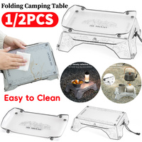 1/2Pcs Folding Mini Camping Table Ultralight Food-Grade PP Board Folding Table and Tray For Outdoor Camping Hiking Picnic Gadget