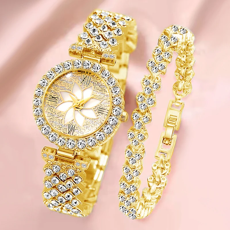 2pcs Women's Watch Set, Great Gift For Thanksgiving Day, New Year's Day, Anniversary, Graduation Season, Friends Gathering