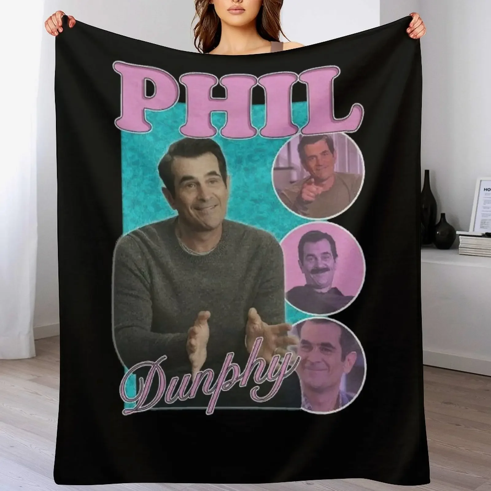 10mb Vintage Phil Dunphy Homage Bootleg Phil Dunphy Sweatshirt, Phil Dunphy Modern Family Throw Blanket Luxury for sofa Blankets