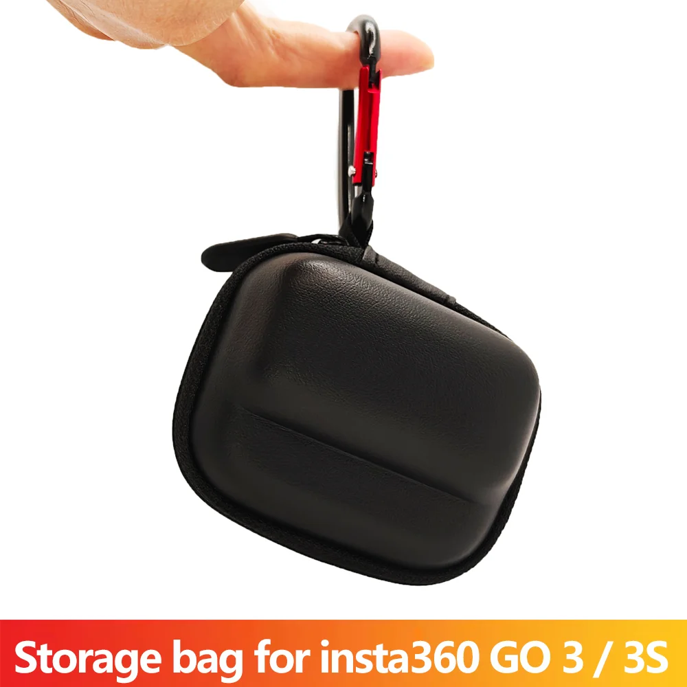 Hard EVA Case for Insta360 GO 3 GO 3S Mini Storage Bag Shockproof Protective Pouch with Carabiner Hook Action Camera Accessories
