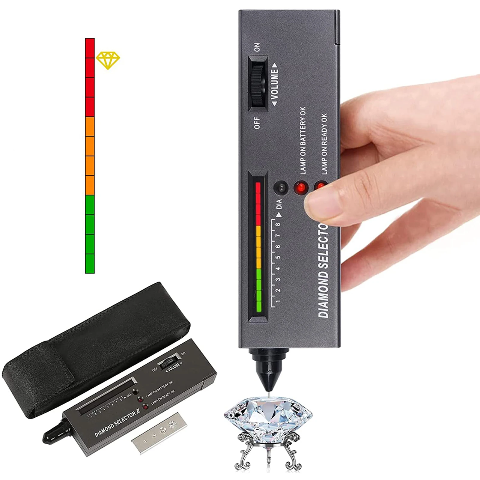Imagem -01 - Jóias Professional Diamante Checker Alta Precisão Tester Diamante Gemas Safiras Ágata Esmeraldas Selector joias professional diamante checker alta precisao tester diamante gemas safiras agata esmeraldas selector 01