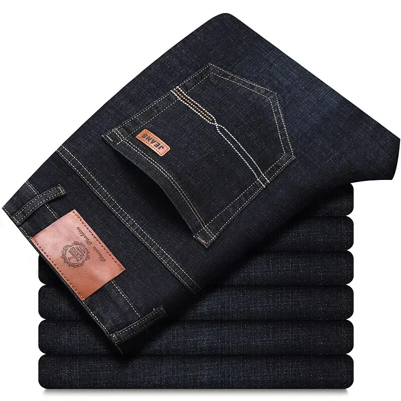 New Men Classic Jeans Jean Homme Pantalones Hombre Men Mannen Soft Black Biker Masculino Denim Overalls Mens Pants Size 30-38