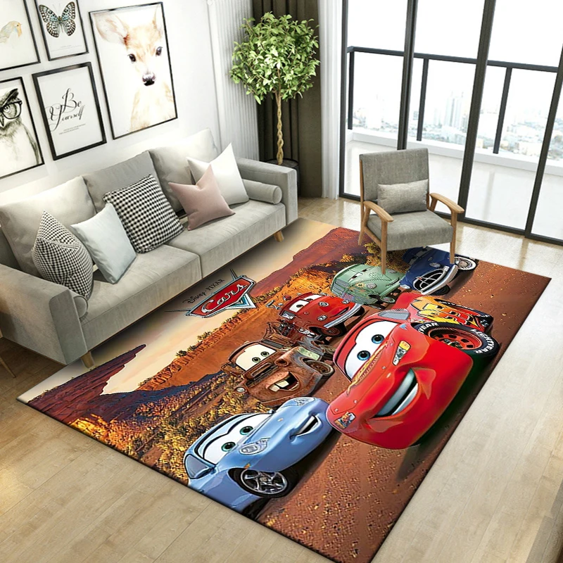 Disney Lightning McQueen Car Area Rugs Carpet for Home Living Room Children\'s Bedroom Sofa Doormat Kids Floor Mat Gift Potdemiel