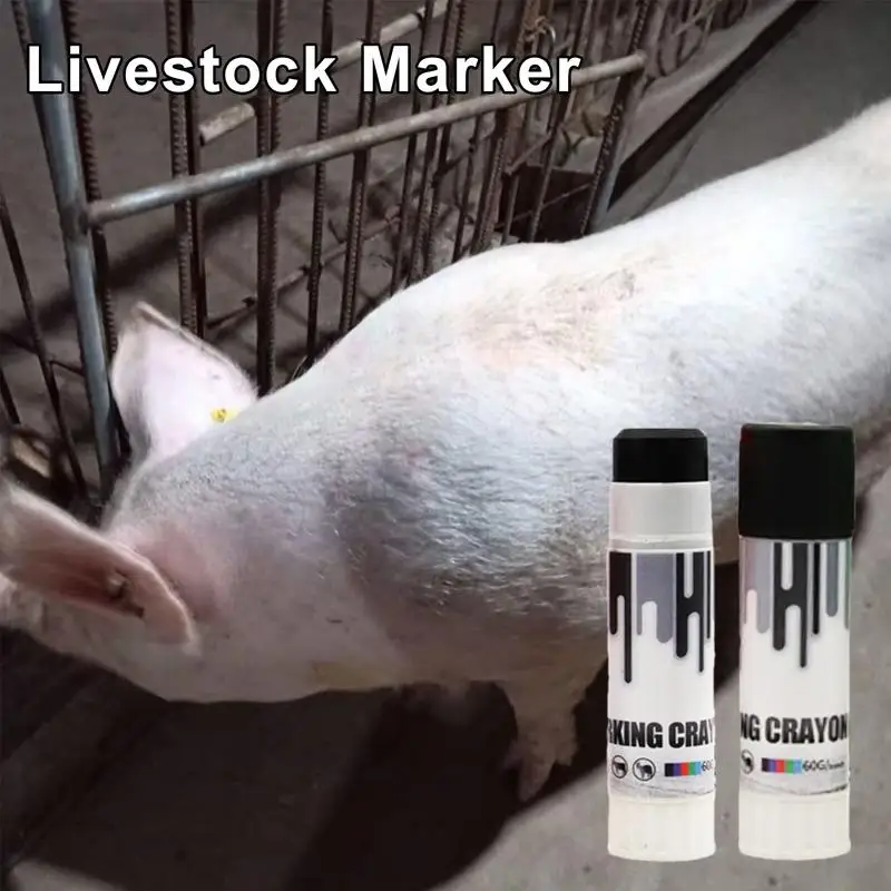 Crayon Livestock Marking Cattle Marking Crayon Safe High Purity Paraffin-Based Livestock Skin Marking Paint Pen For Duck Pig