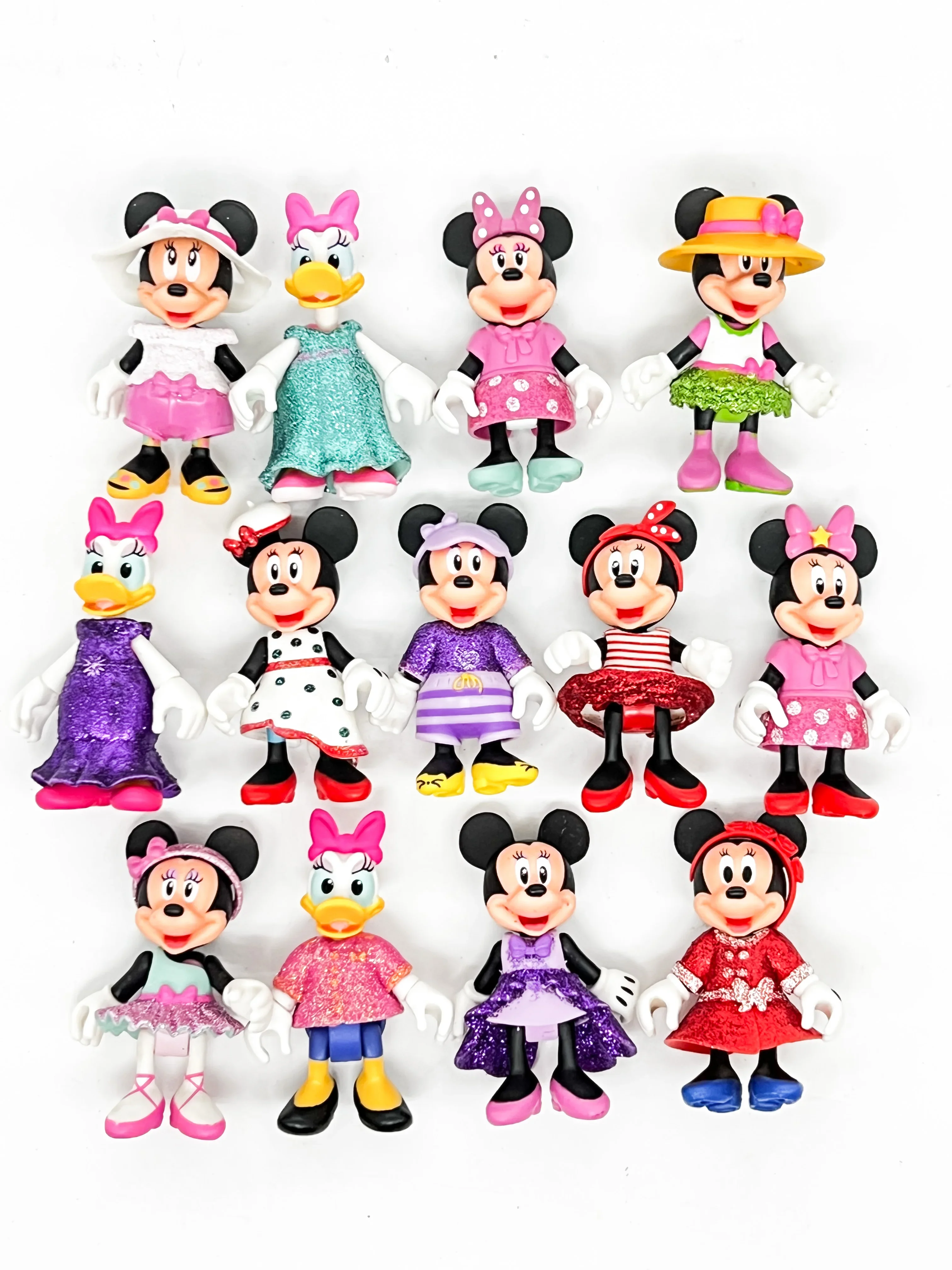 Genuine Disney Cartoon Mickey Minne Daisy Figures Articular Mobility Ornament Cute Model Collection Toy Gifts