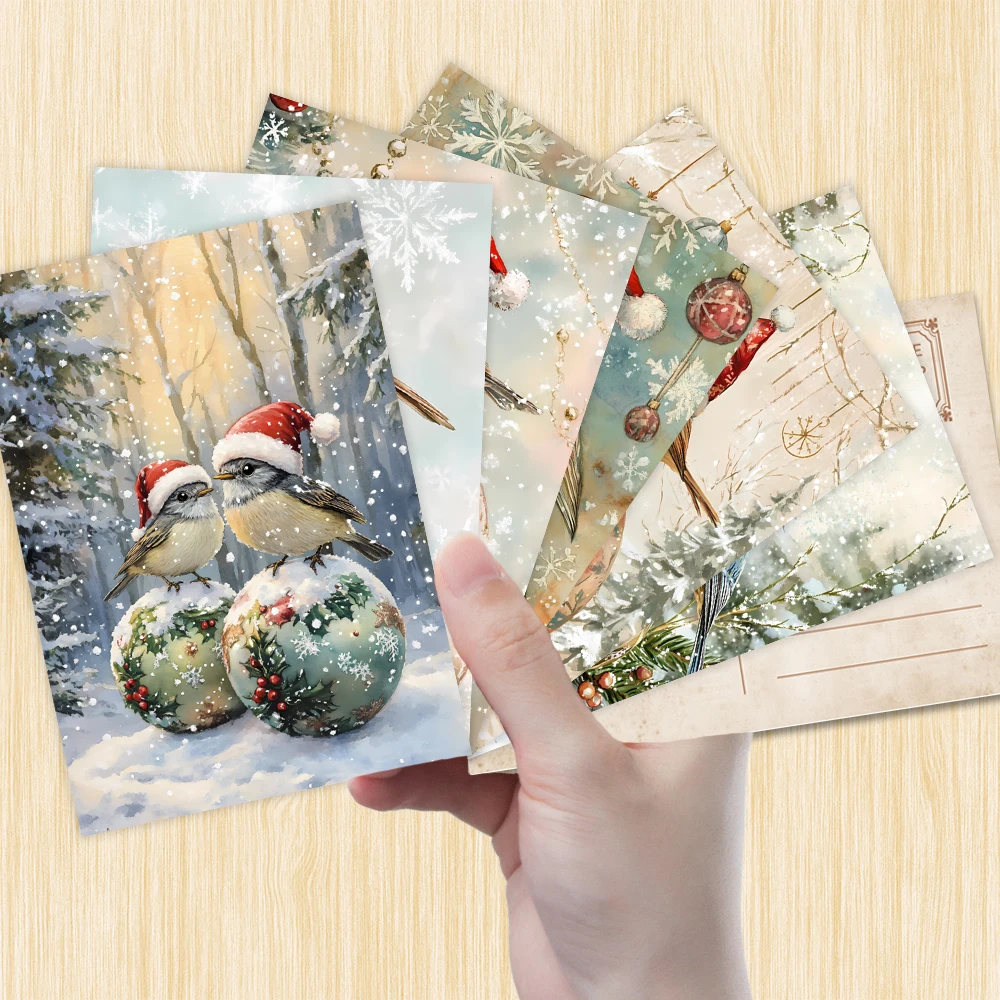 32 Stück Vintage-Weihnachtsvogel-Postkarten, lustige Halloween-Karten, Geschenk zum Lehrertag, Schulanfang, Schlafzimmerdekoration, hochwertig – Detail 1