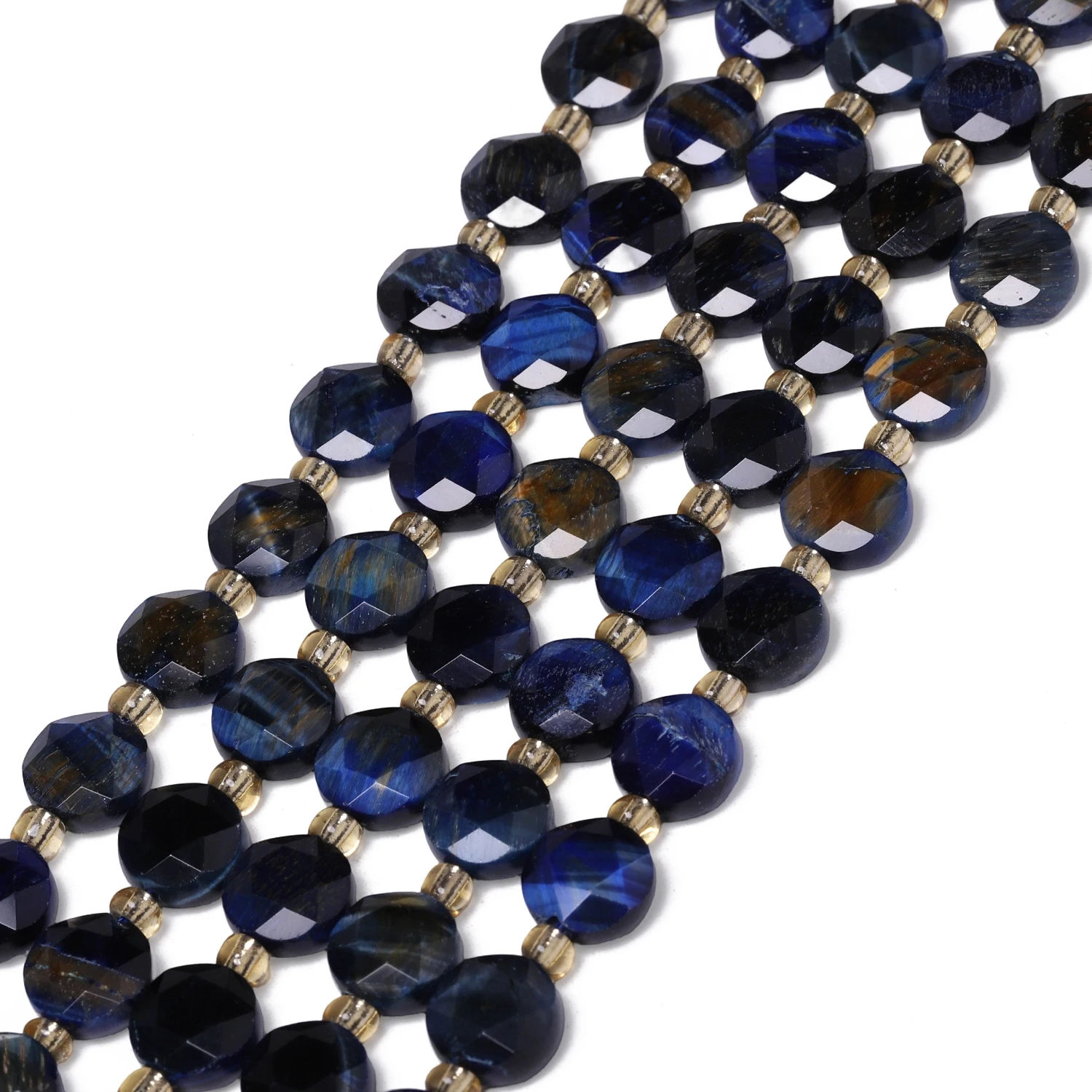 10x5mm AAA Faceted Coin Natural Stone Fuschia Tiger Eye Beads Rondelle Spacer Beads For Jewelry Making DIY Bracelets Accessories view 3