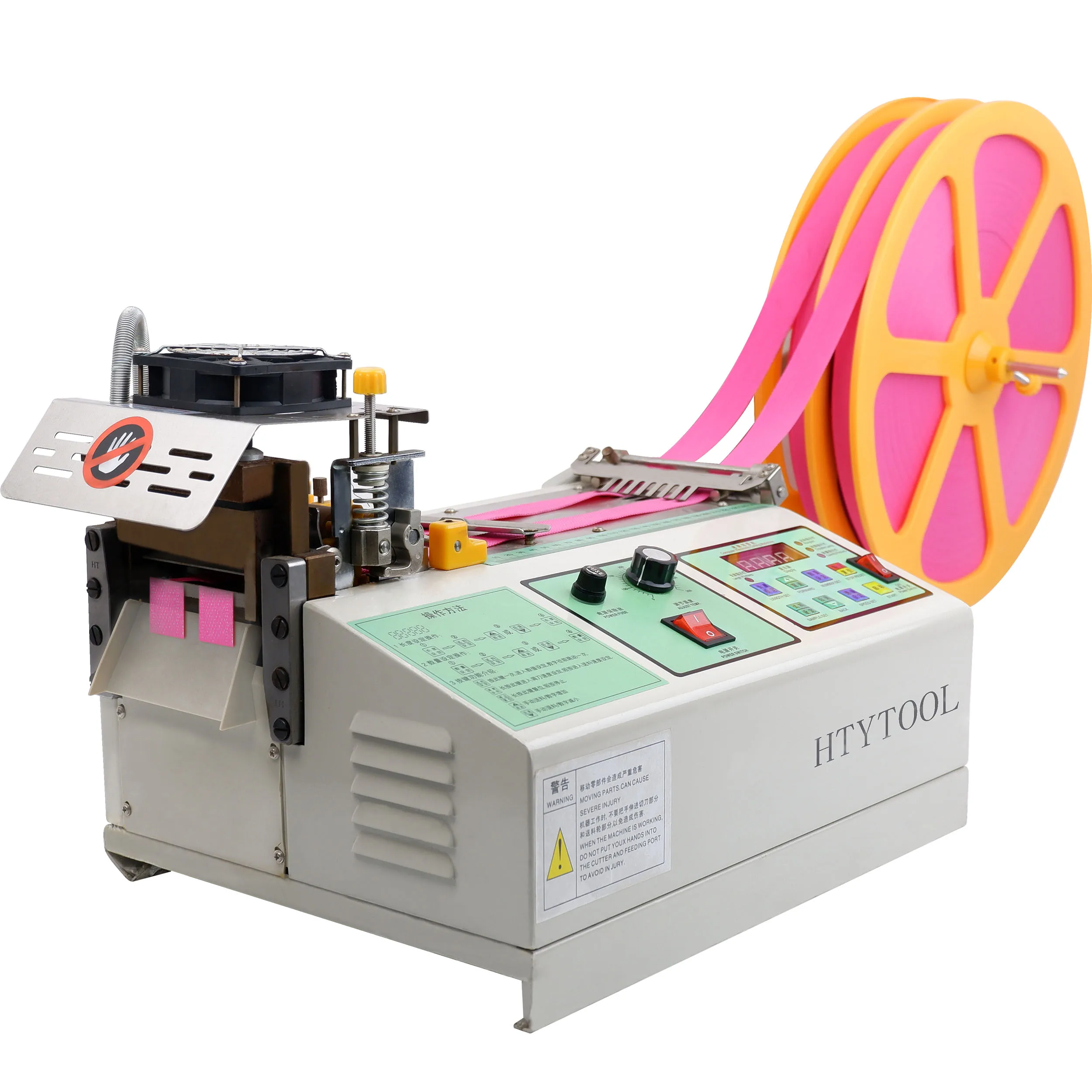 automatic hot cold knife nylon webbing tape ribbon cutter cutting machine